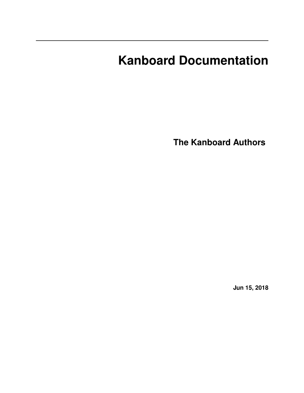 Kanboard Documentation