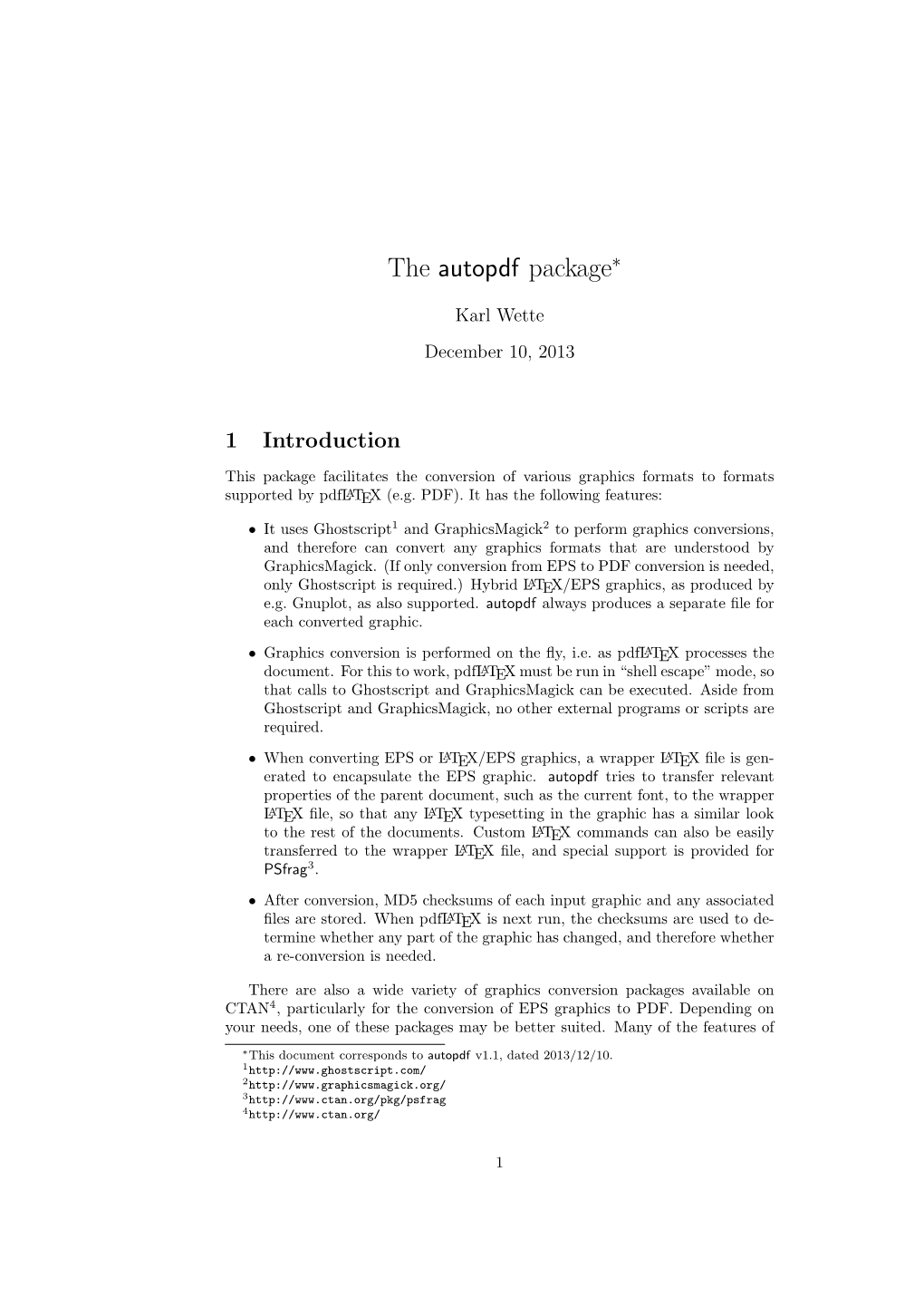 The Autopdf Package∗