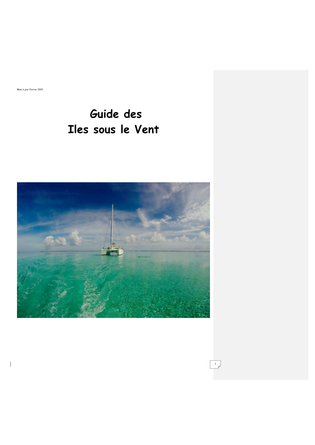 Guide Des Iles Sous Le Vent