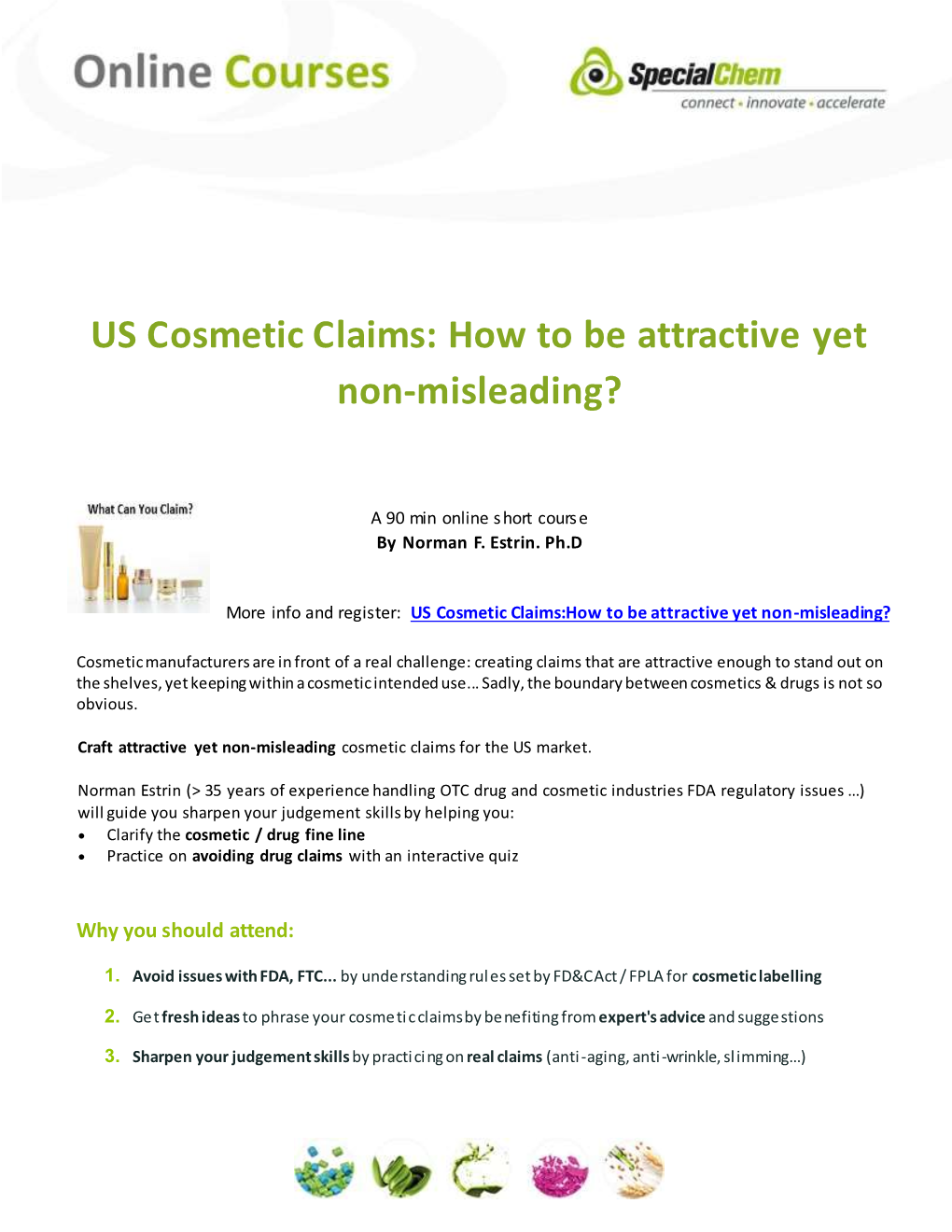US Cosmetic Claims: How to Be Attractive Yet