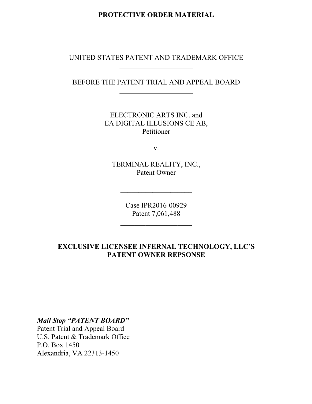 United States Patent and Trademark Office Before