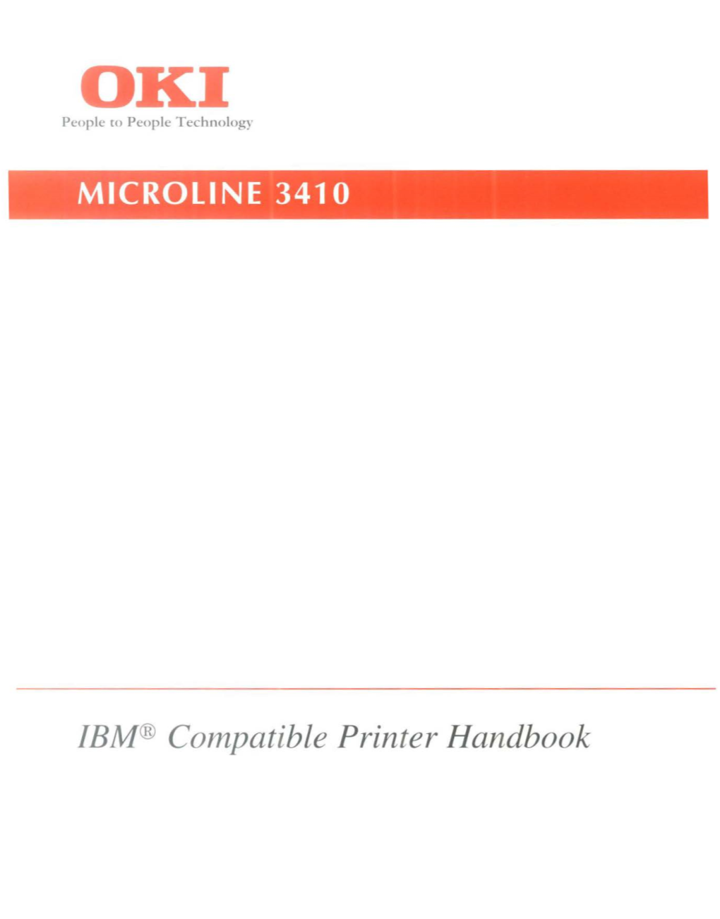 IBM® Compatible Printer Handbook Note to Customers