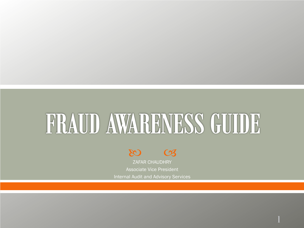 Fraud Awareness Guide