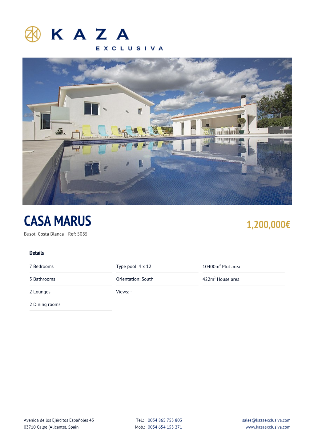 CASA MARUS 1,200,000€ Busot, Costa Blanca - Ref: 5085