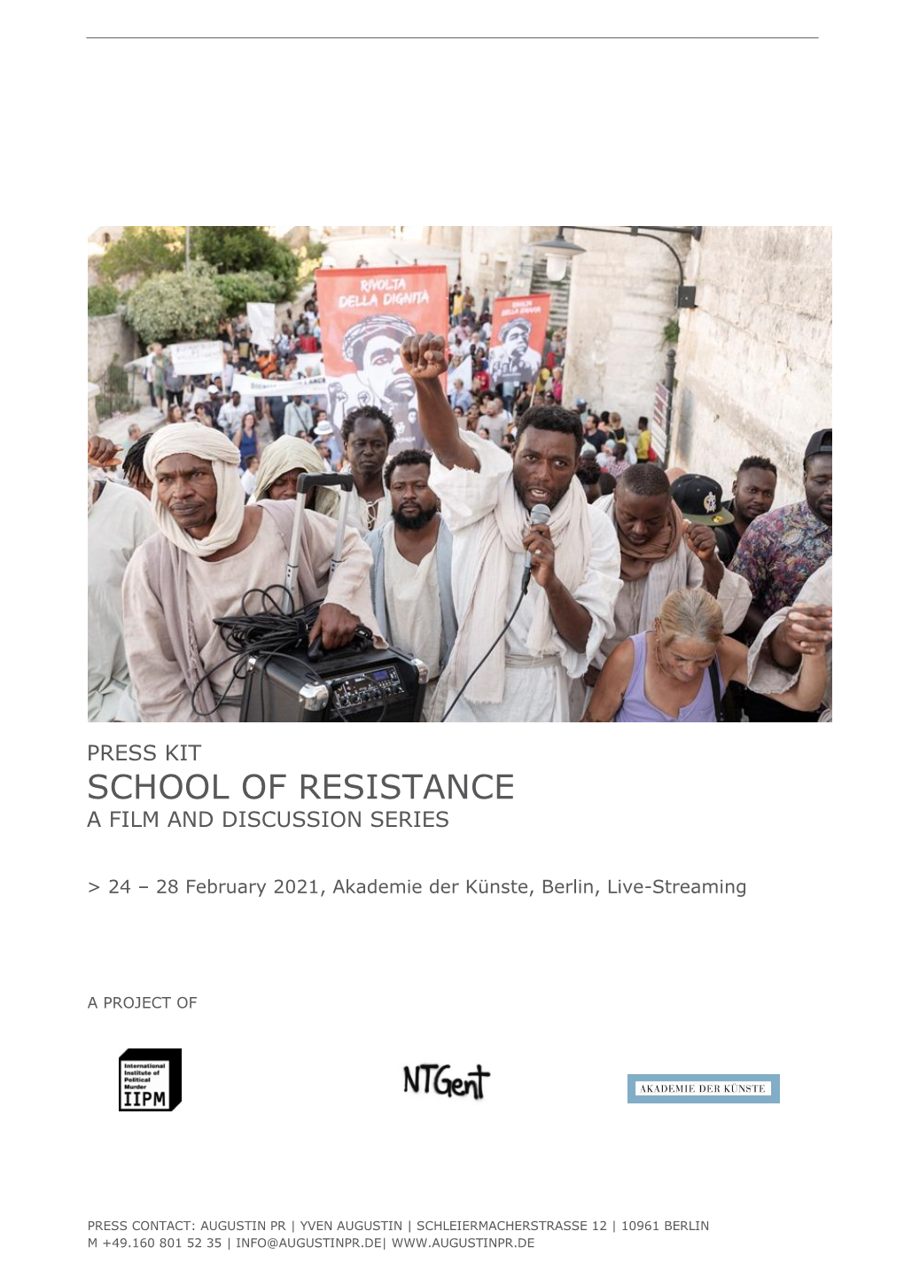 School of Resistance a Film and Discussion Series