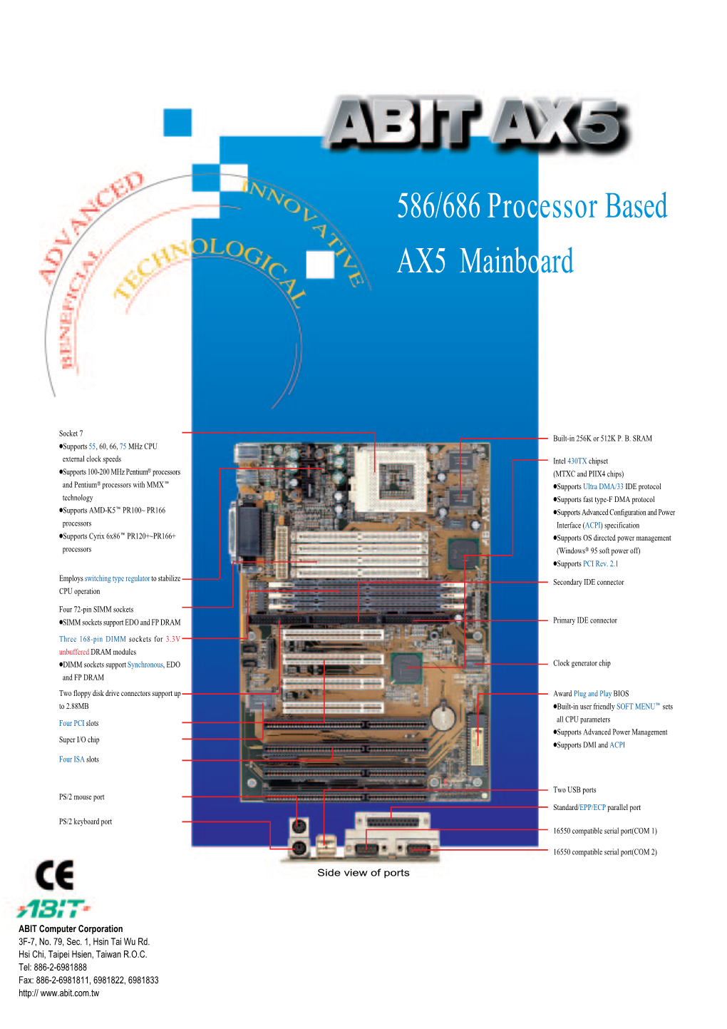 586/686 Processor Based AX5 Mainboard