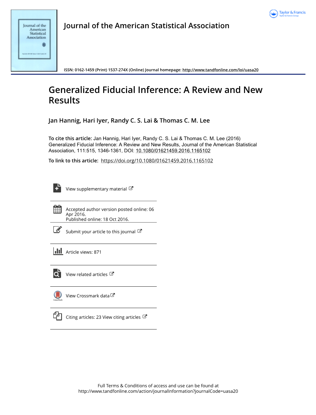 Generalized Fiducial Inference: a Review and New Results