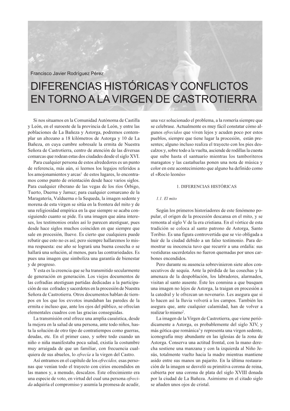 Diferencias Históricas Y Conflictos En Torno a La Virgen De Castrotierra