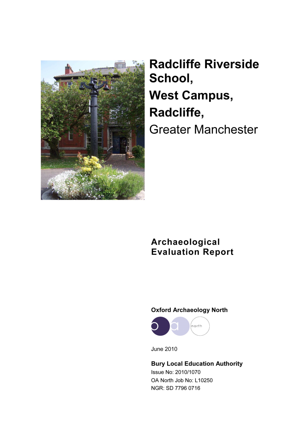 Radcliffe Riverside School Archaeological Report.Pdf