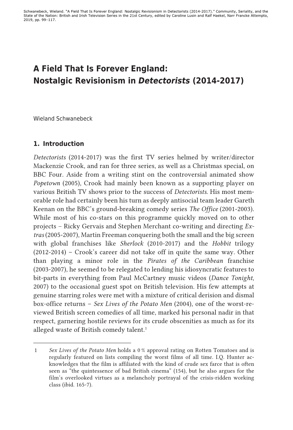 A Field That Is Forever England: Nostalgic Revisionism in Detectorists