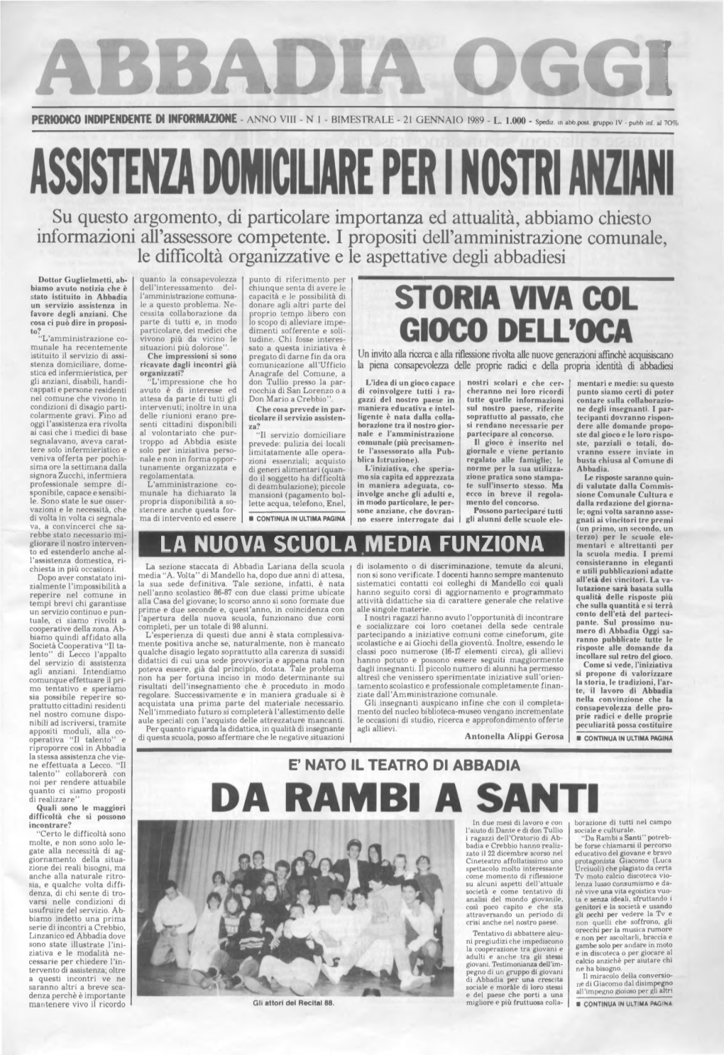 Abbadia Oggi – 1989