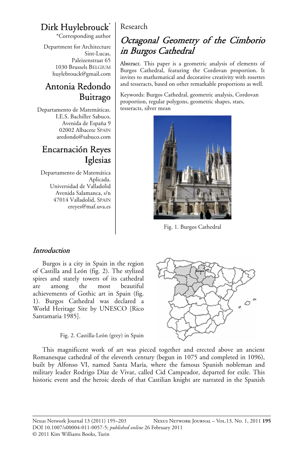 Octagonal Geometry of the Cimborio in Burgos Cathedral