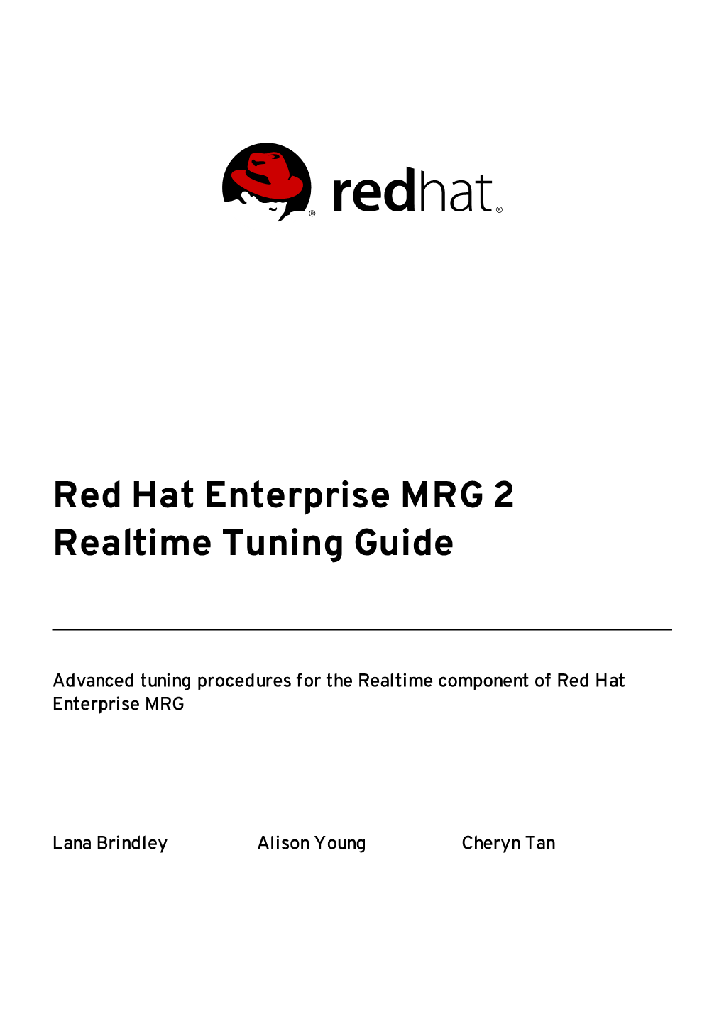 Red Hat Enterprise MRG 2 Realtime Tuning Guide