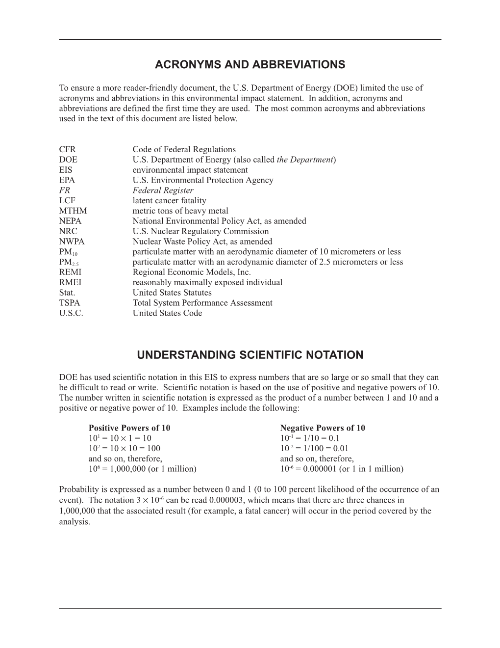 Final Environmental Impact Statement for a Geologic Repository for the Disposal of Spent Nuclear Fuel and High-Level Radioactive