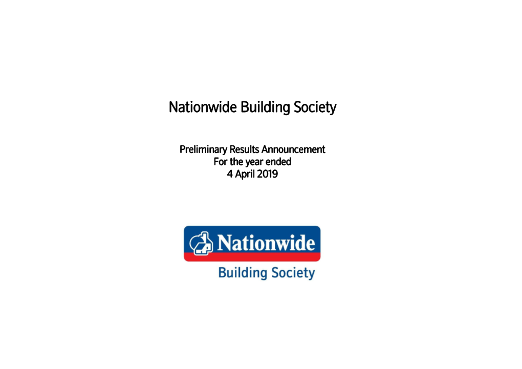 Nationwide Building Society Preliminary Results Announcement