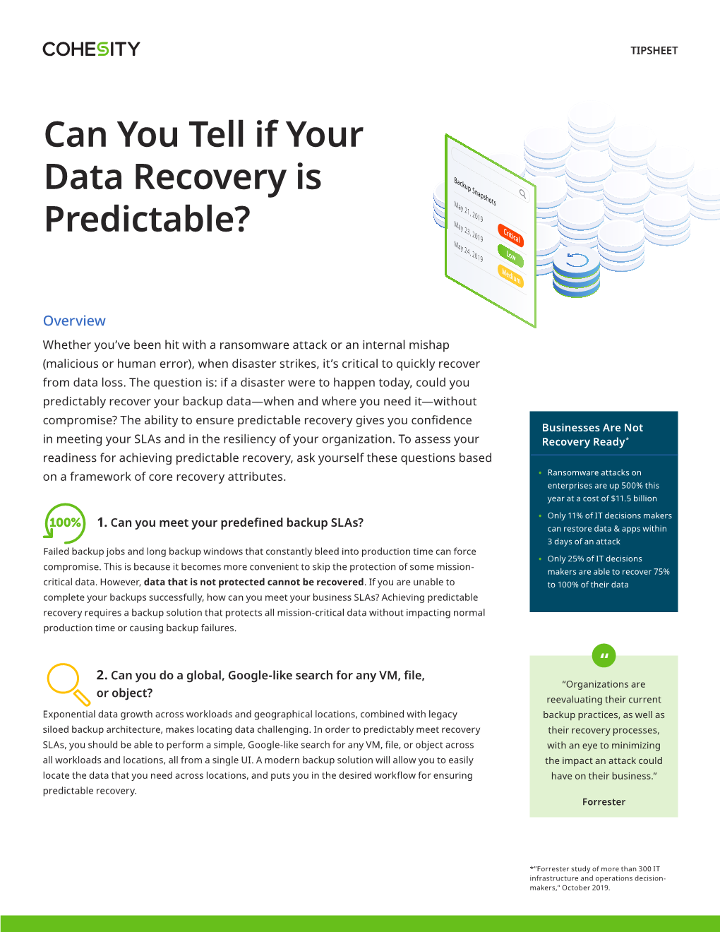 Can You Tell If Your Data Recovery Is Predictable?