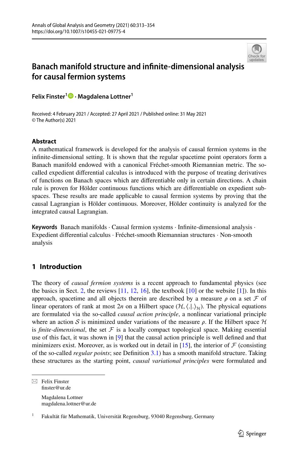 Banach Manifold Structure and Infinite-Dimensional Analysis For