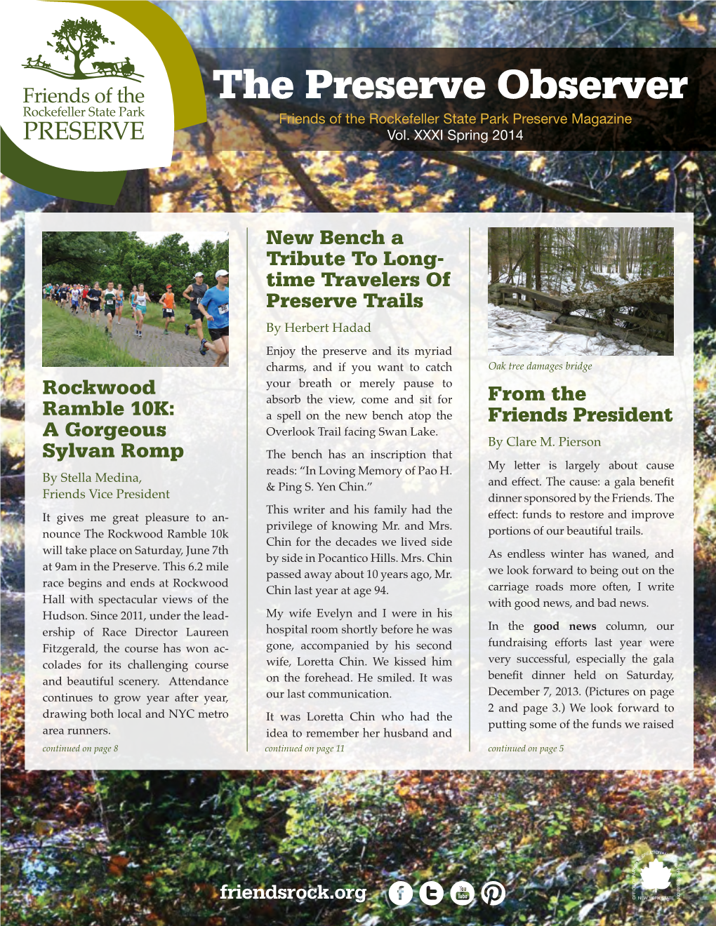 The Preserve Observer Friends of the Rockefeller State Park Preserve Magazine Vol