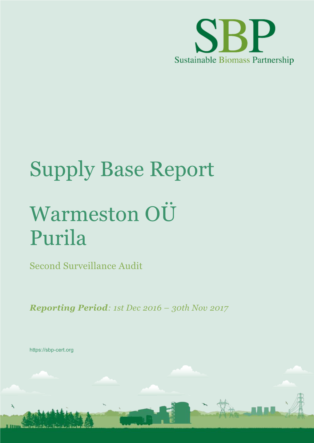 Supply Base Report Warmeston OÜ Purila