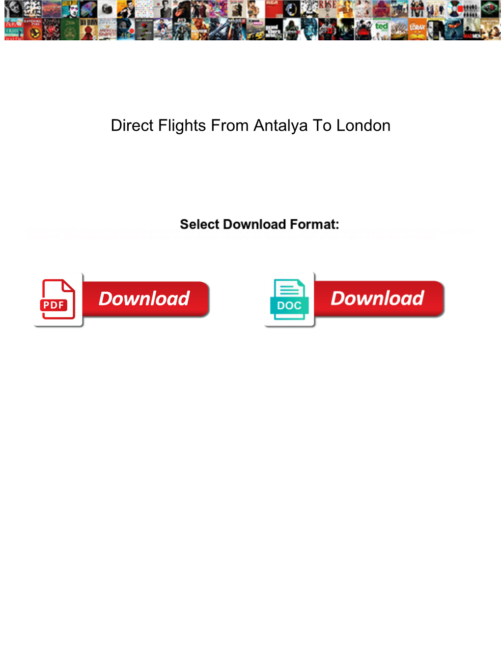 Direct Flights from Antalya to London