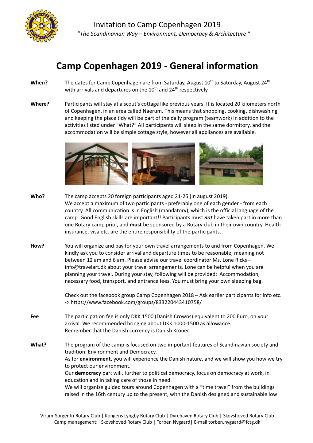 Camp Copenhagen 2019 ”The Scandinavian Way – Environment, Democracy & Architecture ”