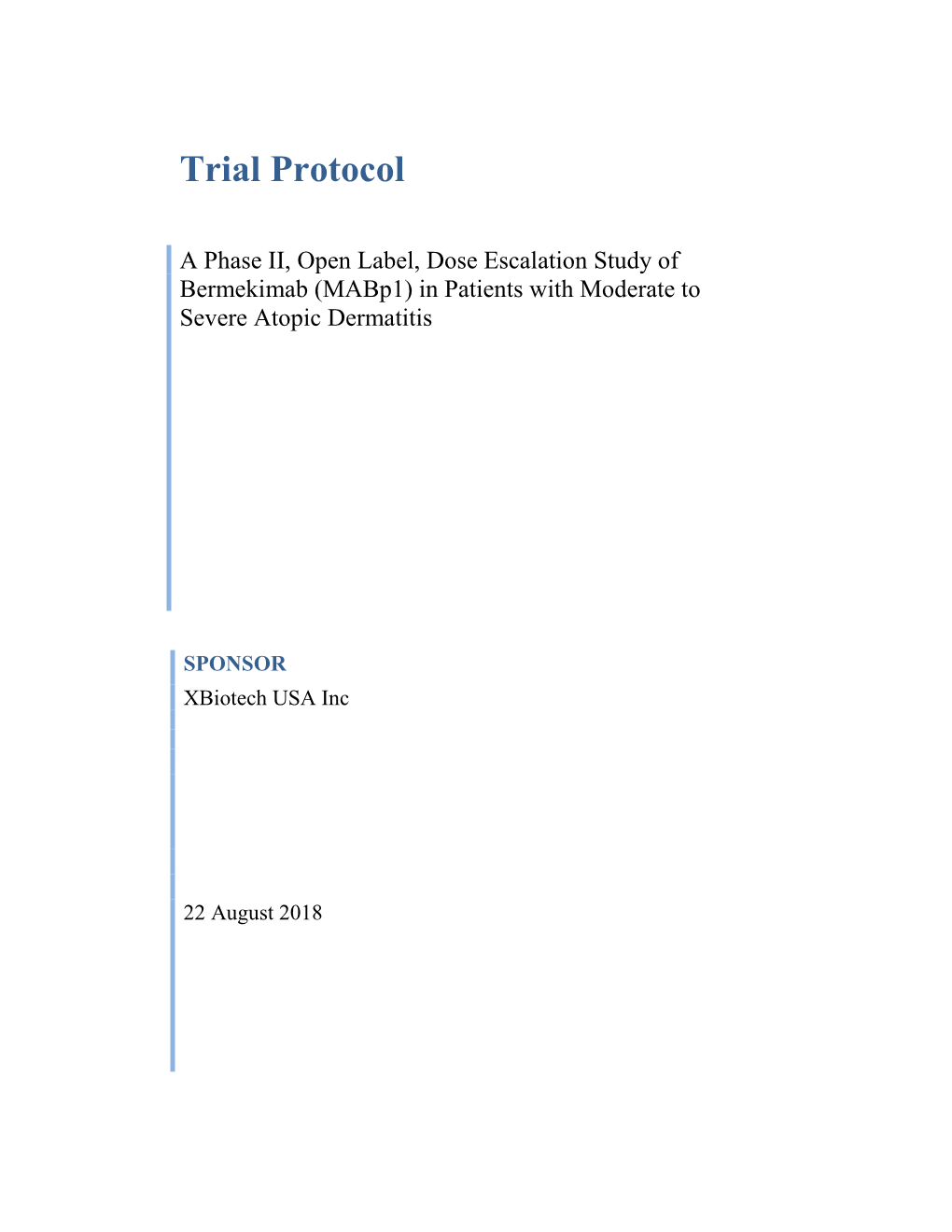 Study Protocol and Statistical Analysis Plan