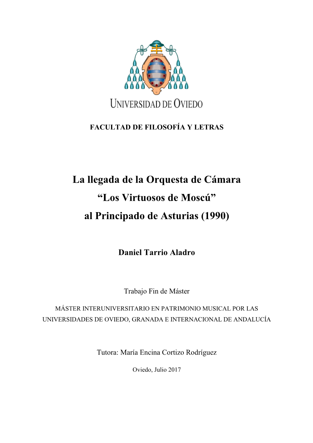 Los Virtuosos De Moscú” Al Principado De Asturias (1990)