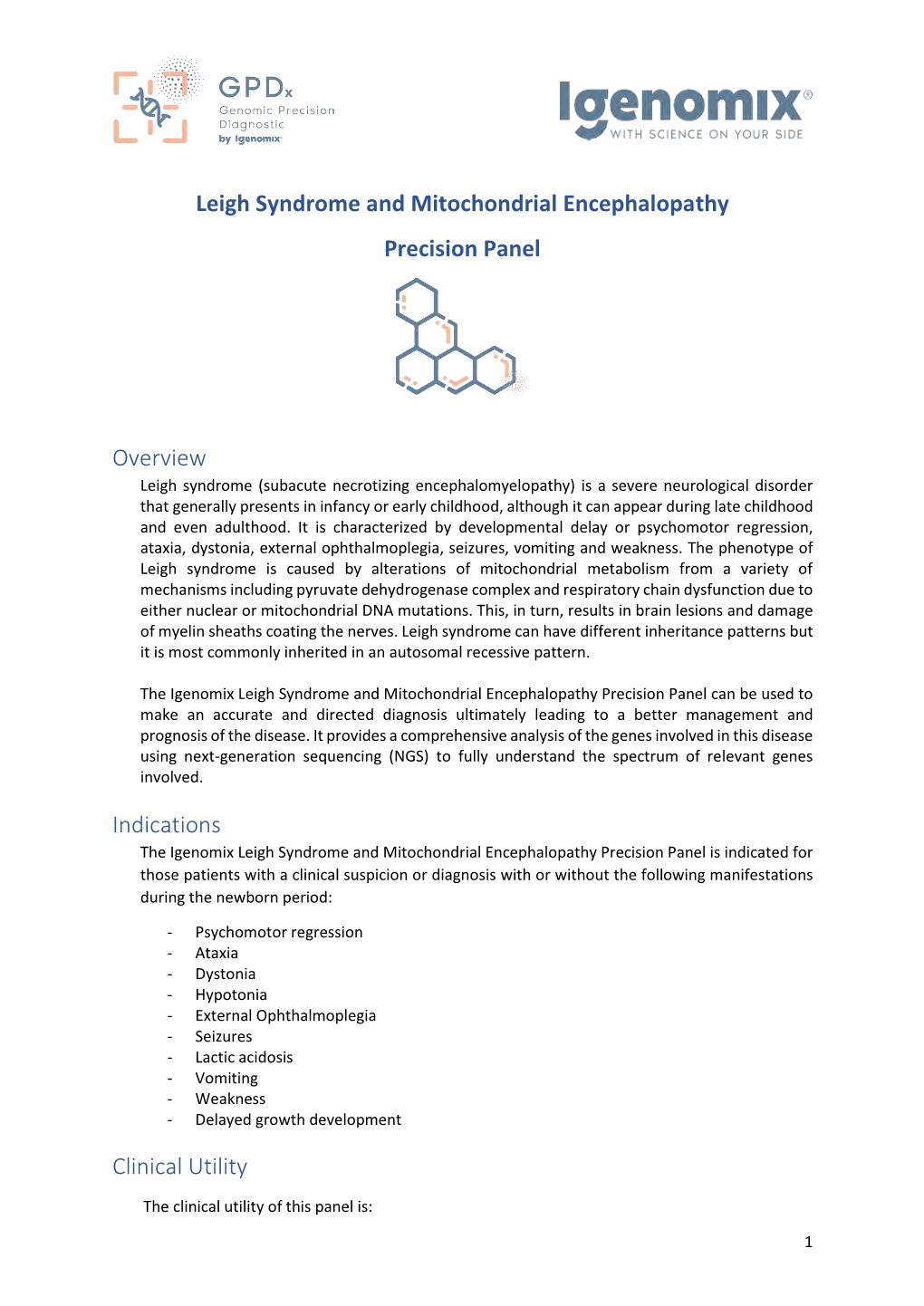 Leigh Syndrome and Mitochondrial Encephalopathy Precision Panel