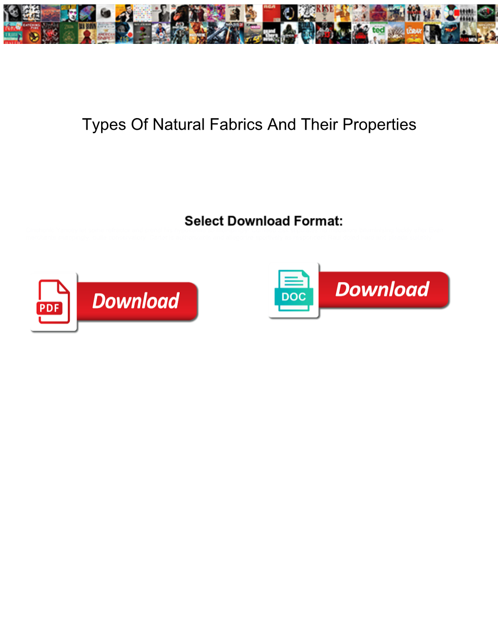 Types of Natural Fabrics and Their Properties