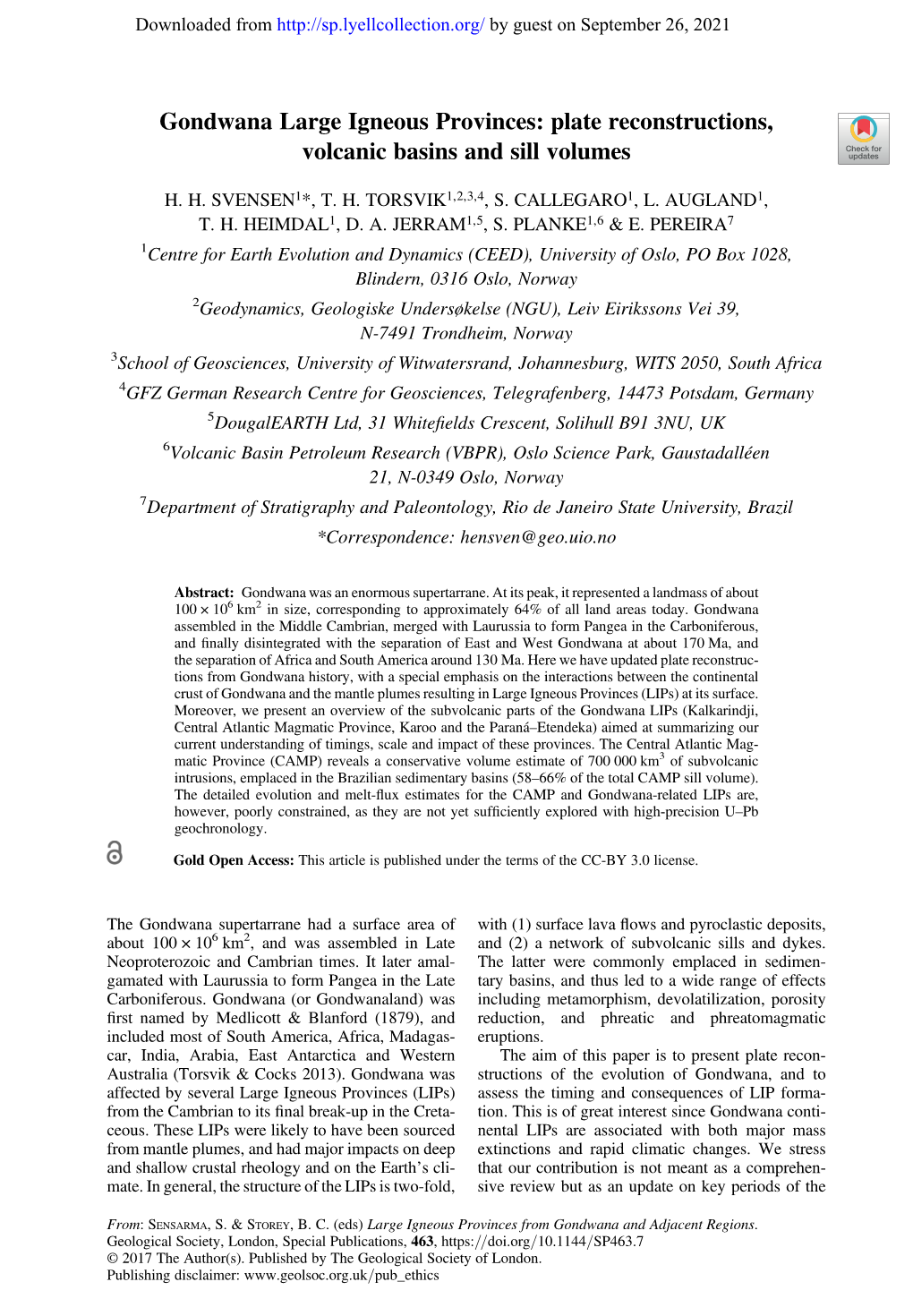 Gondwana Large Igneous Provinces: Plate Reconstructions, Volcanic Basins and Sill Volumes