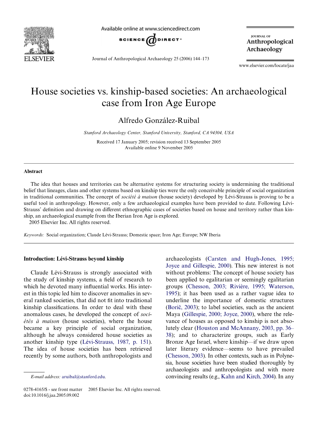 House Societies Vs. Kinship-Based Societies: an Archaeological Case from Iron Age Europe