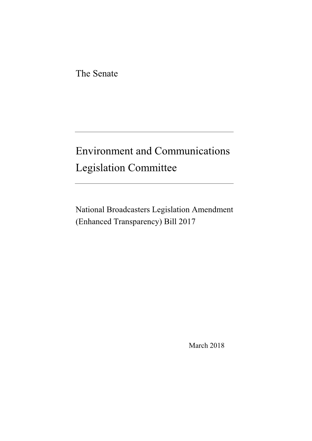 National Broadcasters Legislation Amendment (Enhanced Transparency) Bill 2017