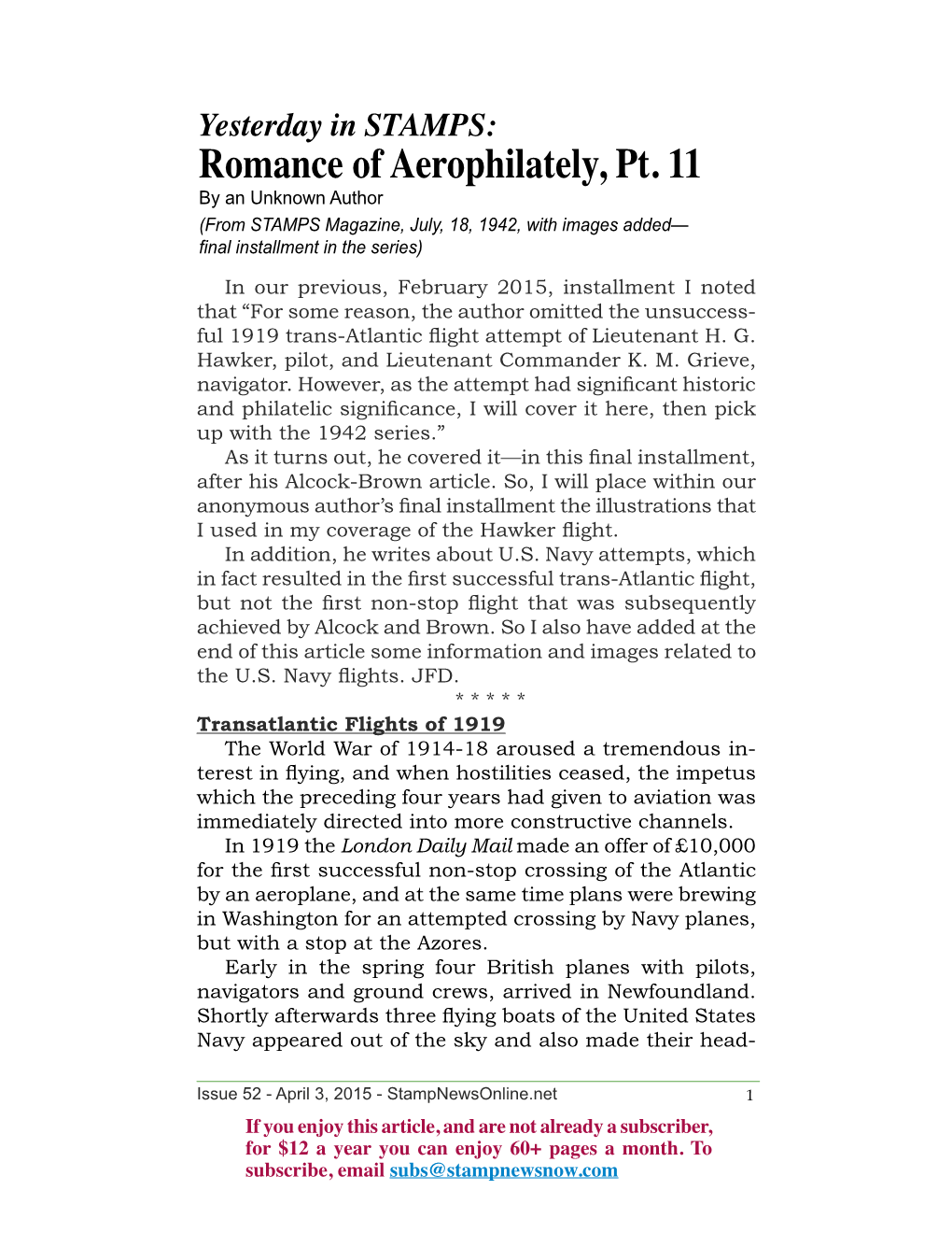Romance of Aerophilately, Pt. 11