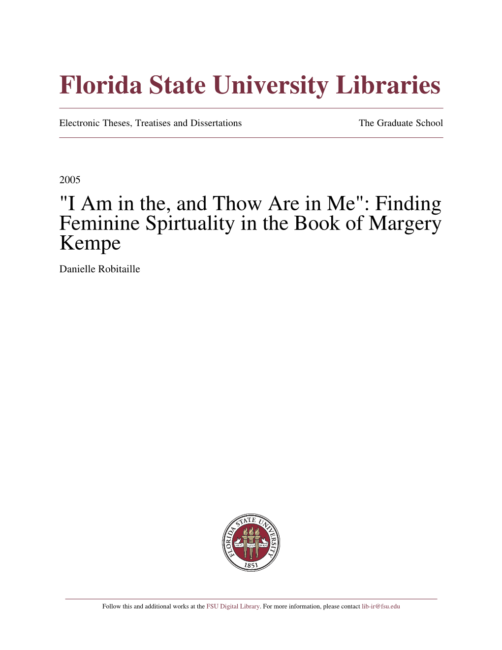 Finding Feminine Spirituality in the Book of Margery Kempe