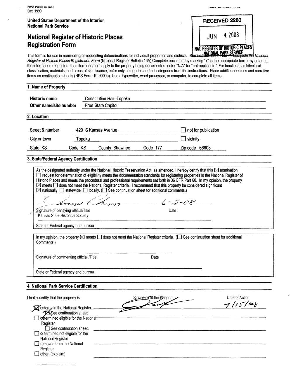 National Register of Historic Places Registration Form