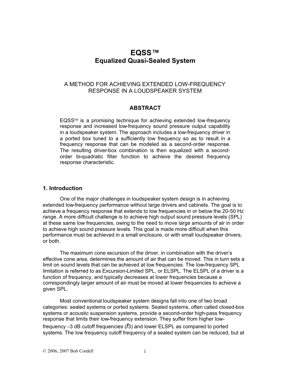 EQSS™ White Paper