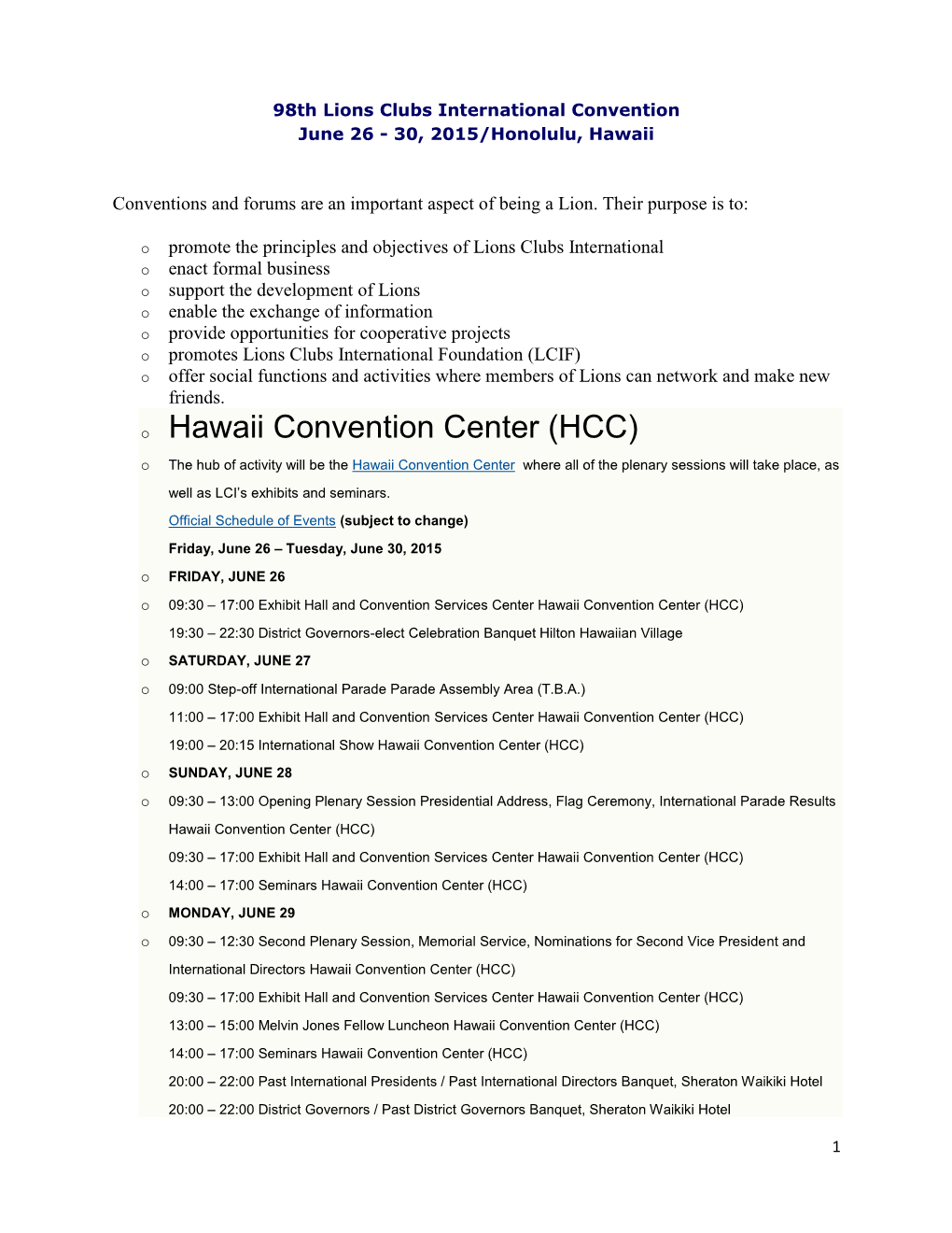 O Hawaii Convention Center
