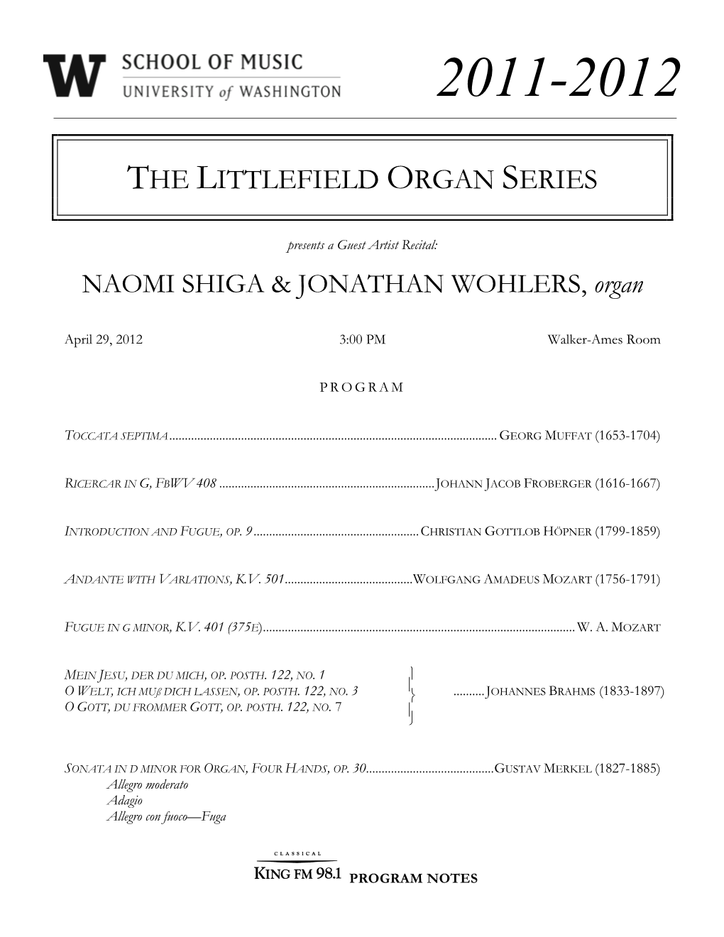 The Littlefield Organ Series