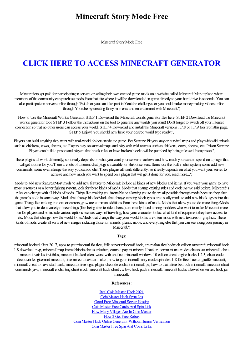Minecraft Story Mode Free