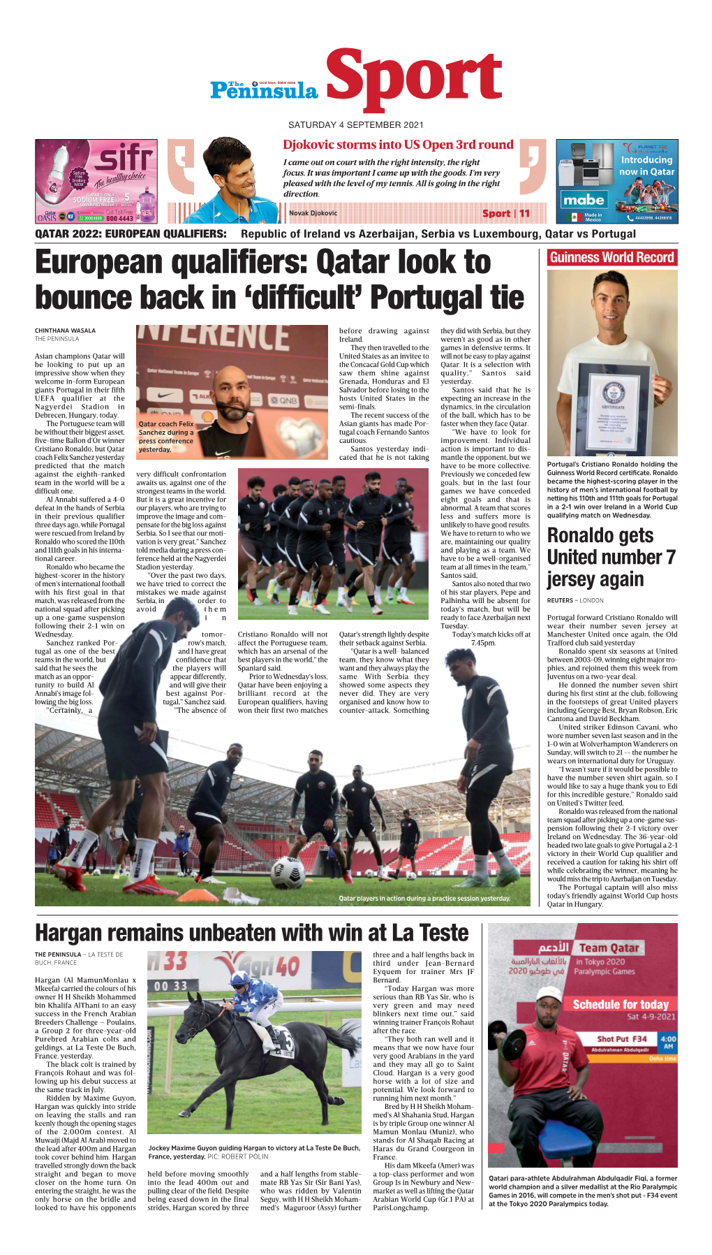 European Qualifiers: Qatar Look to Bounce Back in 'Difficult' Portugal