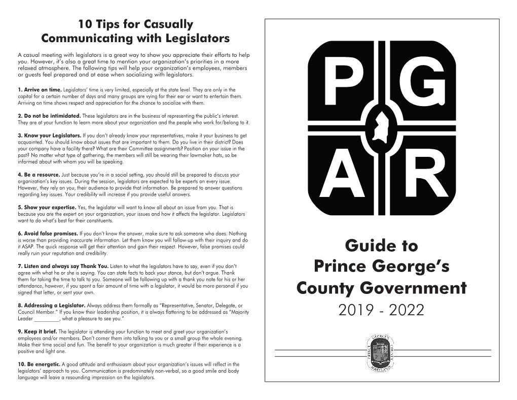 Guide to Prince George's County Government