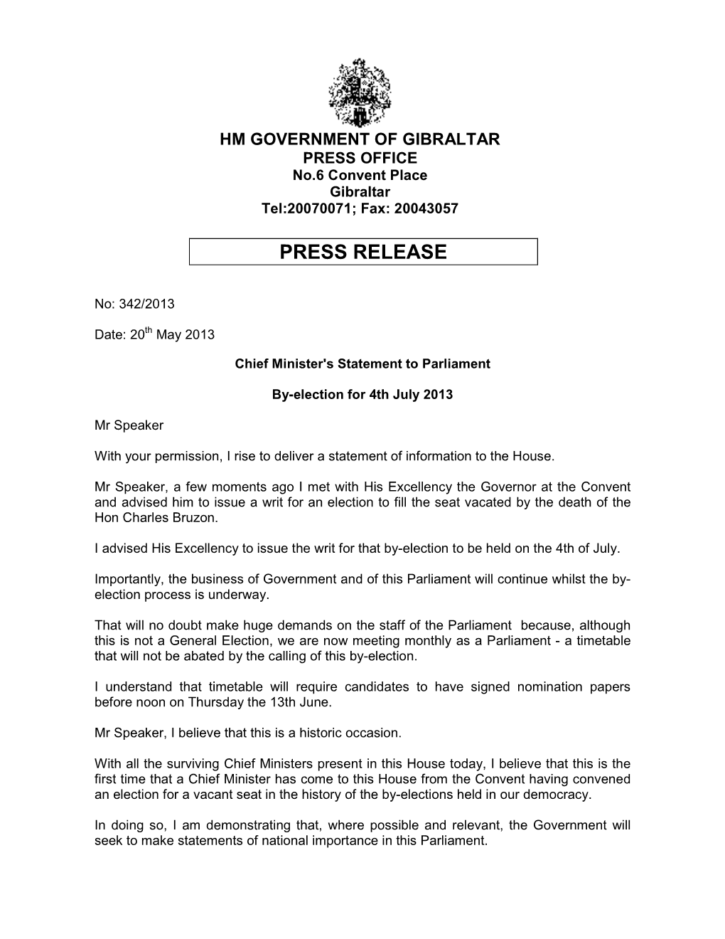 Press Release