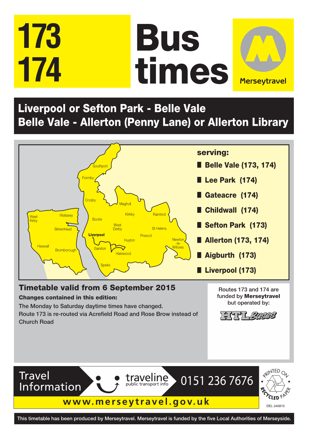 Liverpool Or Sefton Park - Belle Vale Belle Vale - Allerton (Penny Lane) Or Allerton Library