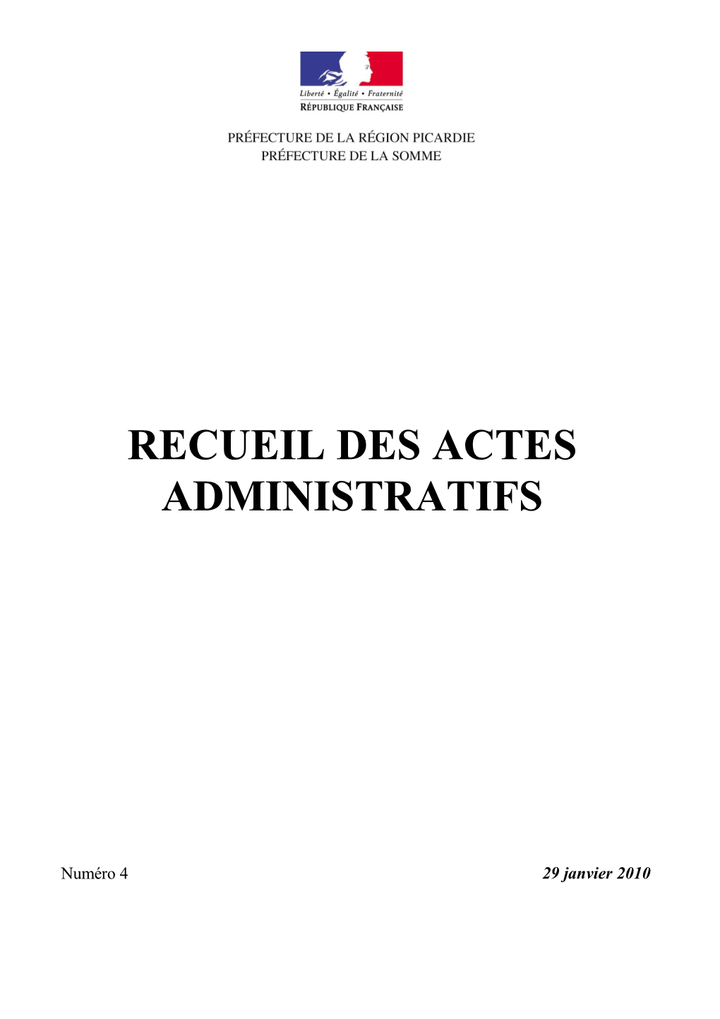 Recueil Des Actes Administratifs