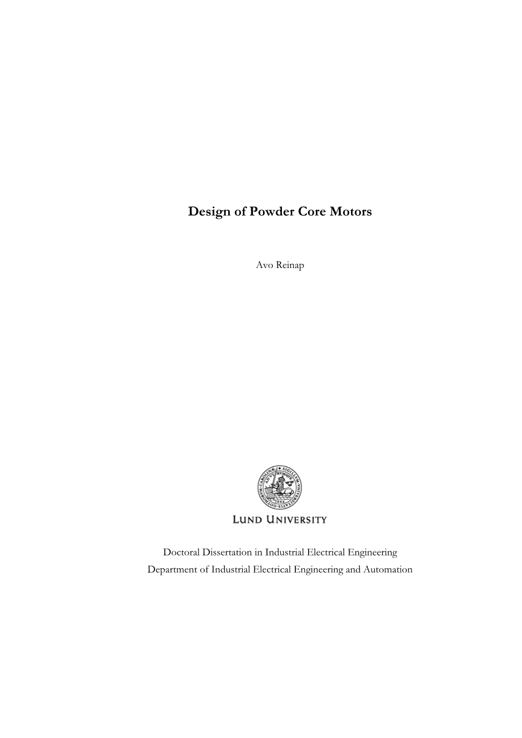 Design of Powder Core Motors