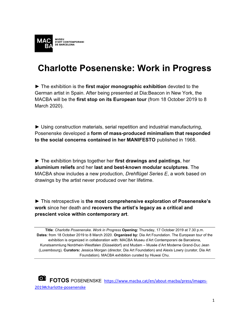 Charlotte Posenenske: Work in Progress