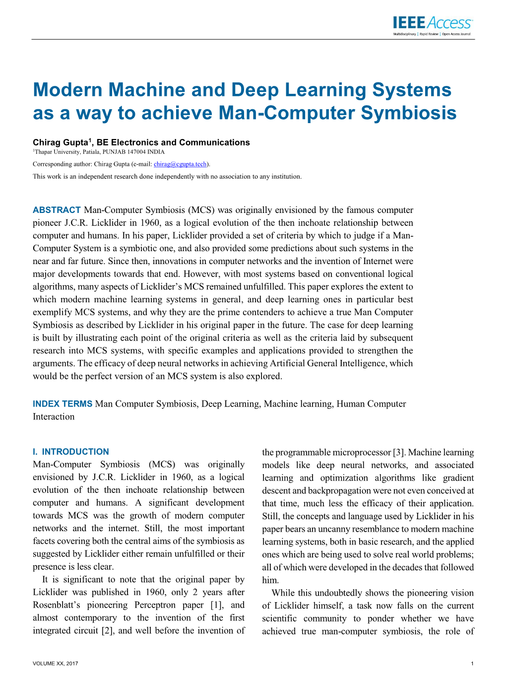 Modern Machine and Deep Learning Systems As a Way to Achieve Man-Computer Symbiosis