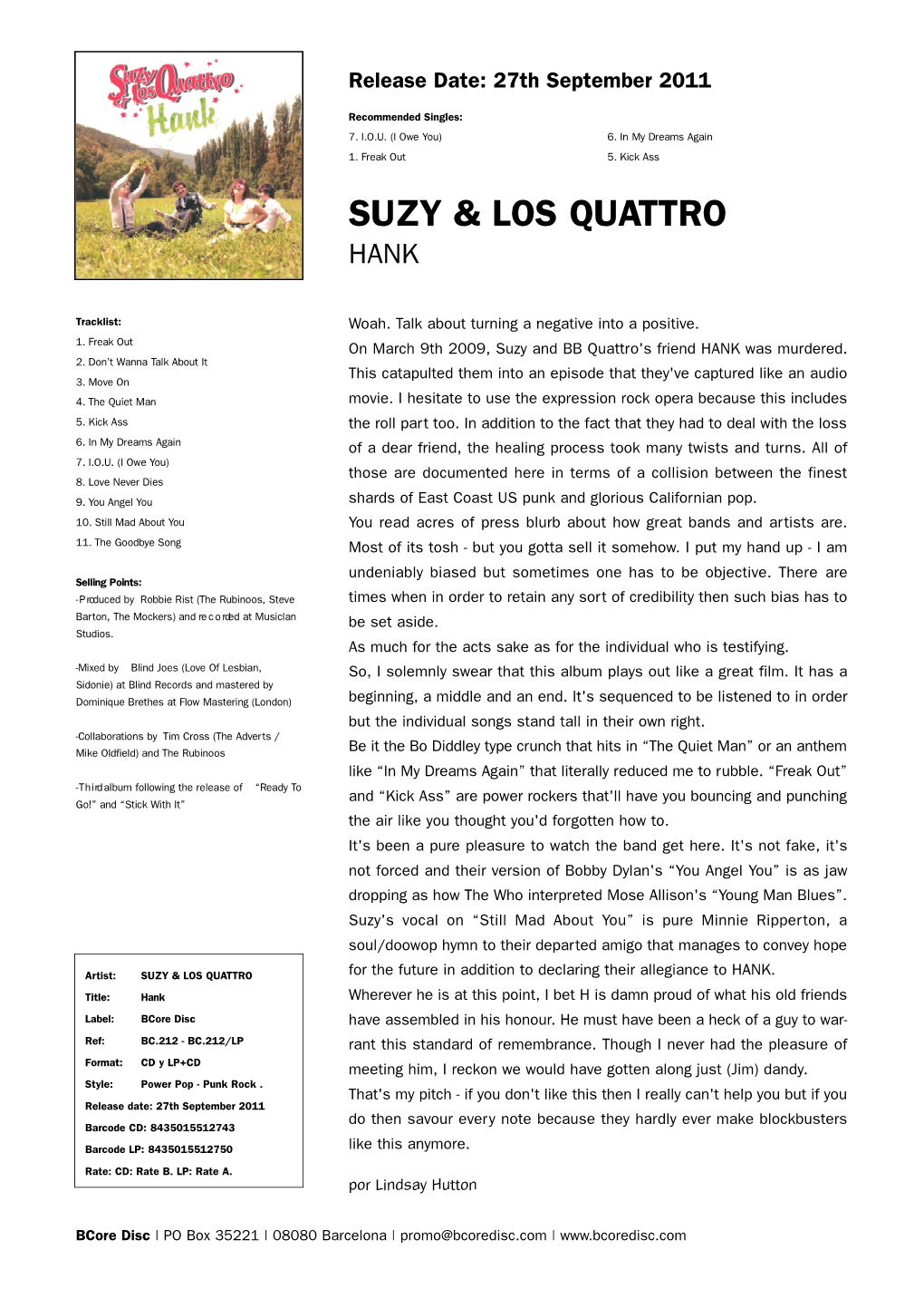 Suzy & Los Quat T