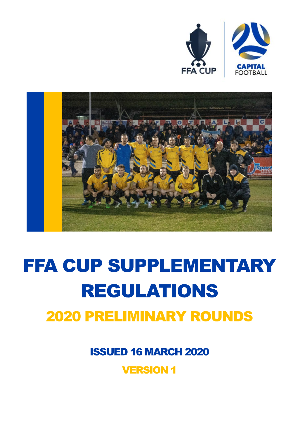 Ffa Cup Supplementary Regulations 2020 Preliminary Rounds