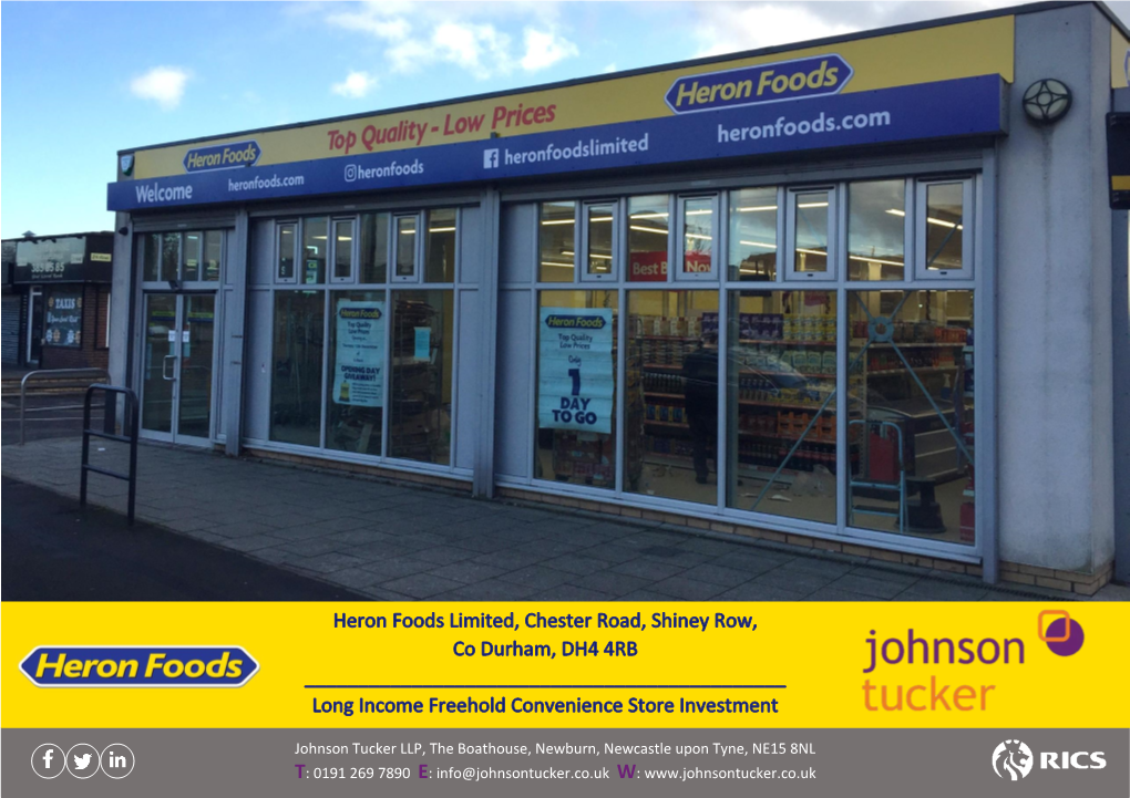 Johnson Tucker LLP, the Boathouse, Newburn, Newcastle Upon Tyne, NE15 8NL T: 0191 269 7890 E: Info@Johnsontucker.Co.Uk W